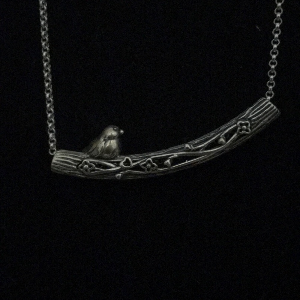 Pandora sterling silver Bird and limb pendant